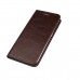 Samsung Galaxy S6 Edge - First Grade Genuine Leather Flip Phone Protective Cover Case Wallet - Vintage Dark Brown